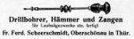 Fr. Ferd. Scheerschmidt - Drillbohrer Haemmer und Zangen