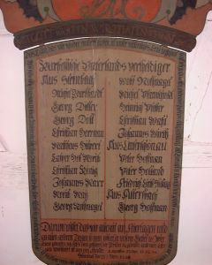 Tafel zur Erinnerung - Befreiungskrieg 1813-1815